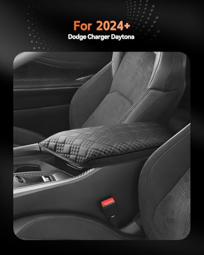 for 2024 2025 2026 Dodge Charger Daytona Center Console Cover Armrest Box Cover for Charger Daytona
