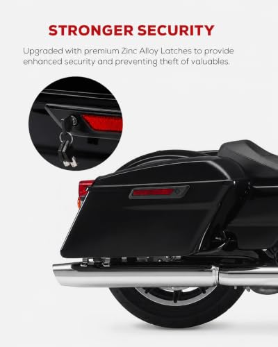 Motorcycle Saddlebags Hard Saddle Bags For Harley Touring 2014 (2 Count)