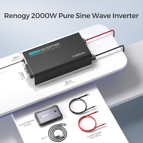 Inverter PUH 2000W Pure Sine Wave Power Inverter with UPS Transfer Switch & Bluetooth