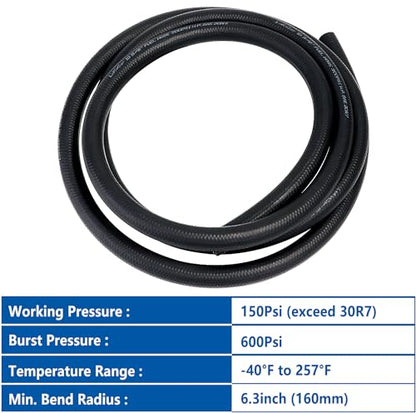 Rubber Fuel Hose Line Push Lock 5 (5 Foot)