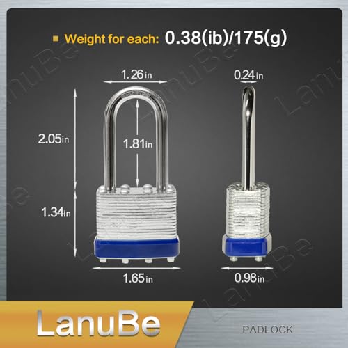 Laminated Keyed Alike Padlock 24 Pack 1.6 (24 Count)