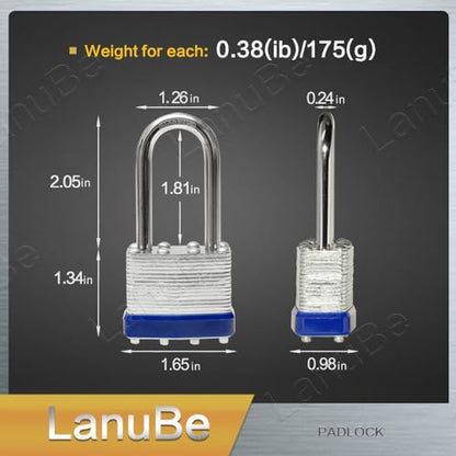 Laminated Keyed Alike Padlock 24 Pack 1.6 (24 Count)