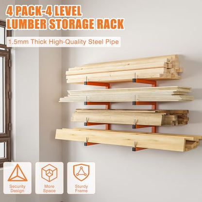 4 Pack Lumber Storage Rack (4 Count)