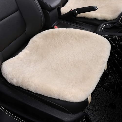 Genuine Sheepskin Car Seat Cover for Fuzzy Soft Fur Wool Cushion
