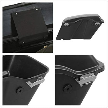 Motorcycle Hard Saddlebags with Chrome Conversion Brackets Fit For Harley Softail Deluxe Heritage Softail 1984