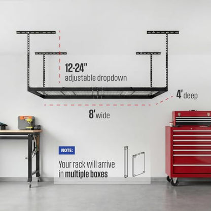 Gray 4x8 Overhead Storage Rack w