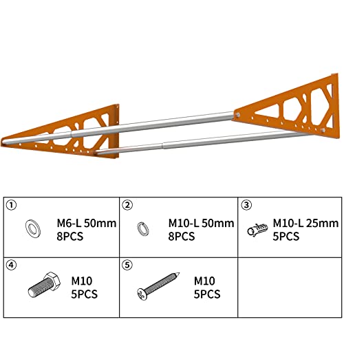 Tire Rack Wall Mount Adjustable 31"