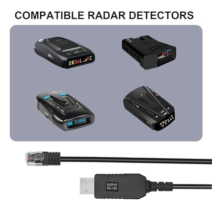 USB to RJ11 Radar Detector Cable 5Ft (5 Foot)