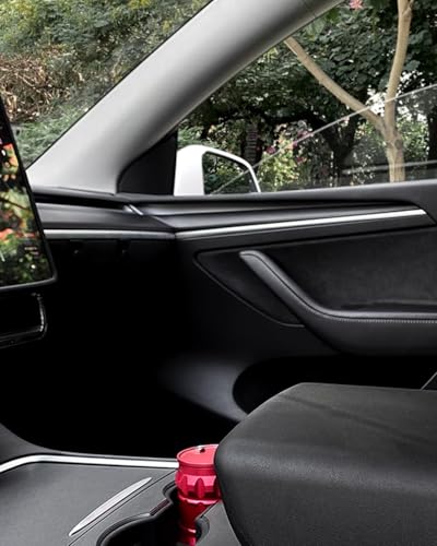 Matte Black Dashboard Cover and Front Door Cover Compatible with Tesla Model 3（2021 (2 Count)