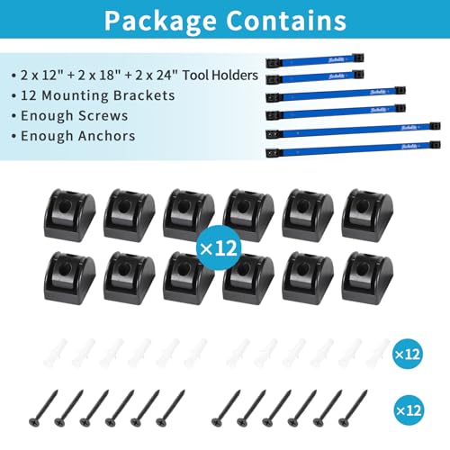12" 18" 24" Magnetic Tool Holder Strip (6 Count)