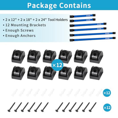 12" 18" 24" Magnetic Tool Holder Strip (6 Count)