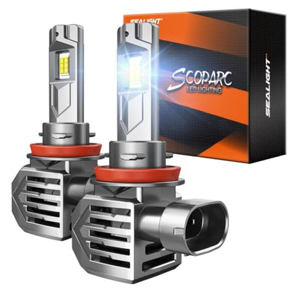 S7S H9/H8/H11 Fog Lamps, 110000LM Brightest in, 6500K Cool White, 3Mins Easy Installation, 10 Years Lifespan, Plug-N-Play, IP68 Waterproof, 2 Pack (2 Count)
