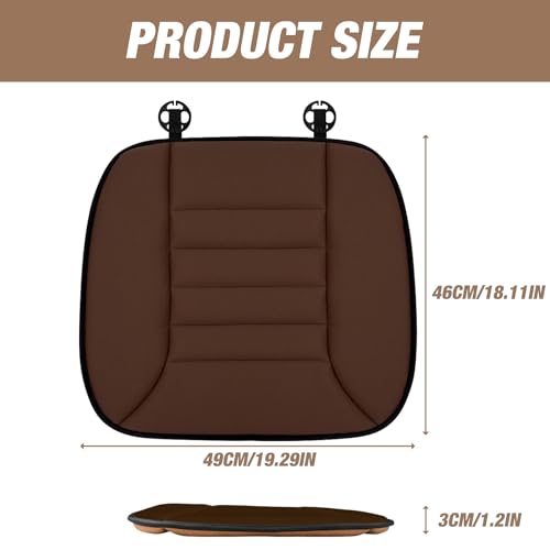 Car Seat Cushion Pad 1.2" Thick Comfort Protector for Car Driver Seat Office Chair Home Use Memory Foam Cushion with Non Slip Bottom
