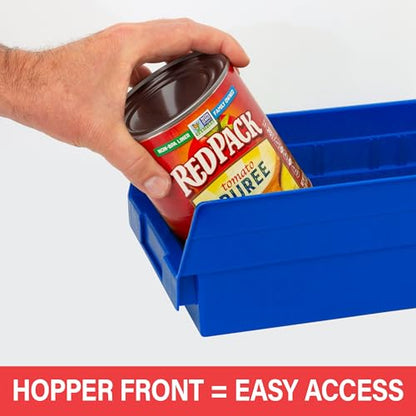 30130 Heavy Duty Plastic Shelf Bins (12 Count)
