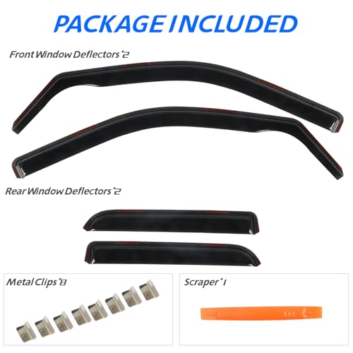 4 PCS in Channel Rain Guards for 2009 (4 Count)