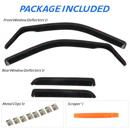 4 PCS in Channel Rain Guards for 2009 (4 Count)