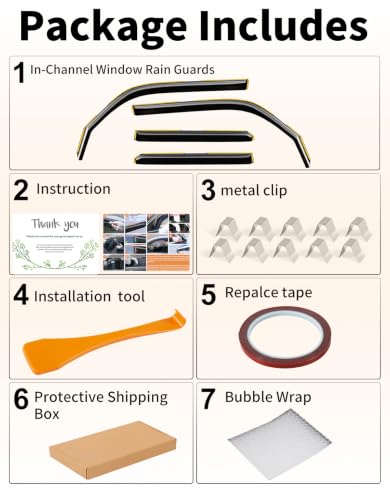in Channel Window Visors Rain Guards for Toyota 4Runner 2010