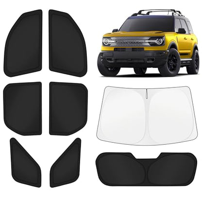 Car Window Shades for Ford Bronco Sport 2021 (8 Count)
