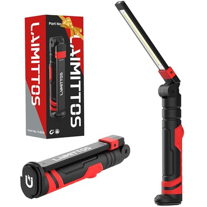 Rechargeable Work Light 2500mAh Magnetic LED Work Light Flashlight Mechanic Light Tool for Men Him