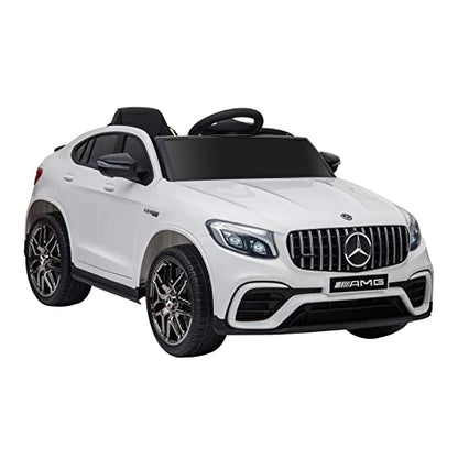 12V Toddler Ride On Car Mercedes Benz AMG GLC63S Coupe 2 Speed White