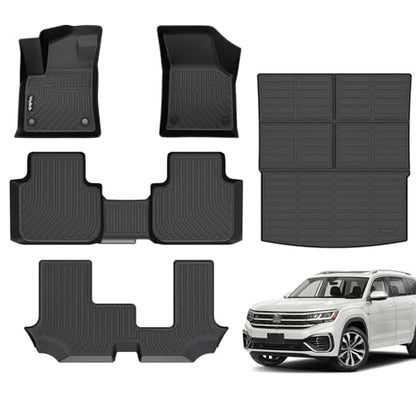 Floor Mats & Cargo Mat Custom for Volkswagen Atlas 7 Seats Bench Seating 2026 2025