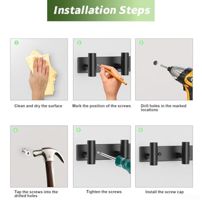 Coat Rack Wall Mounted (2 Count)