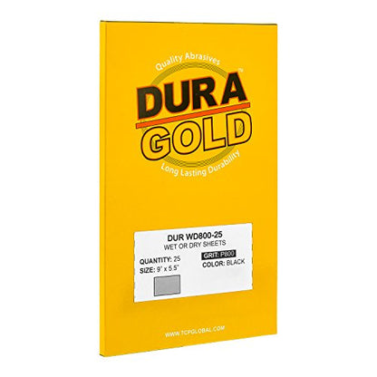 Premium 800 Grit Wet or Dry Sandpaper Sheets (25 Count)
