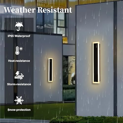 2 Pack LED Outdoor Long Wall Lights (2 Count)
