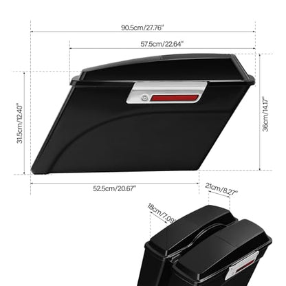 Vivid Black Hard Saddle Bags Speaker Lid Key Compatible with 1994