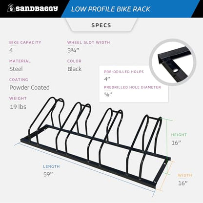 Commercial Low Profile Bike Rack