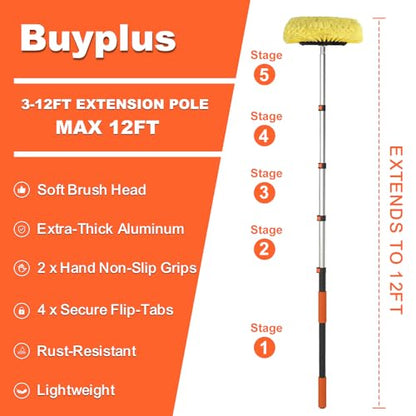 12FT Car Wash Brush with Long Handle