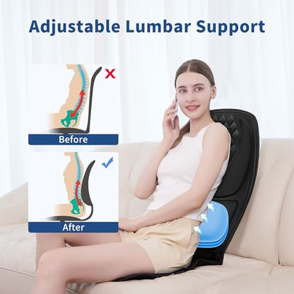 Vibration Massage Seat Cushion with Lumbar Heat