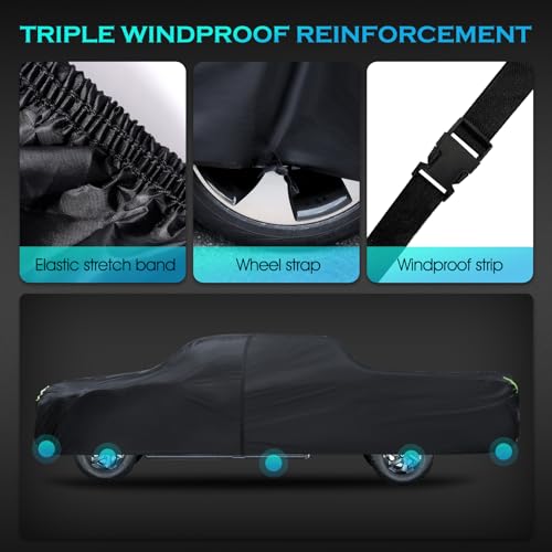 Car Cover Waterproof All Weather Full Outdoor Pickup Truck Cover Rain UV Protection
