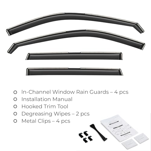 Window Deflectors Smoke Tinted in (4 Count)