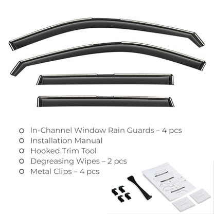 Window Deflectors Smoke Tinted in (4 Count)