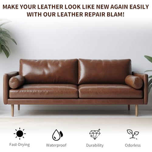 Medium Brown Leather Recoloring Balm with 100ml Mink Oil