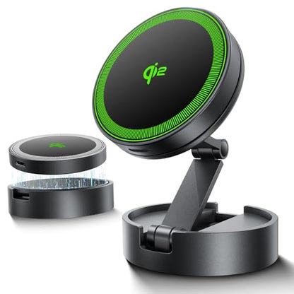 Magnetic Car Mount Charger Lite Qi2 15W Fast Wireless Charging