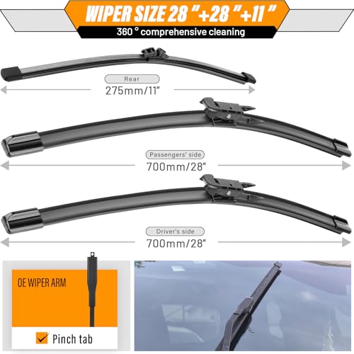 Windshield Wiper Blade Replacement for Ford Escape 2013