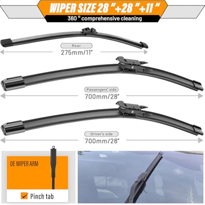 Windshield Wiper Blade Replacement for Ford Escape 2013