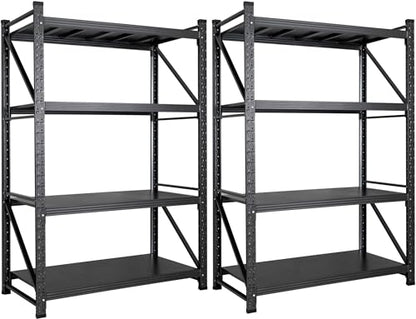 Set of 2 48" Wide Heavy Duty Garage Shelving Units