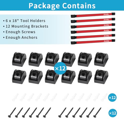 6 Pieces 18" Magnetic Tool Holder Strip (6 Count)