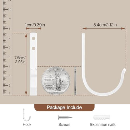 22LB Wall Hooks for Hanging Towel (20 Count)