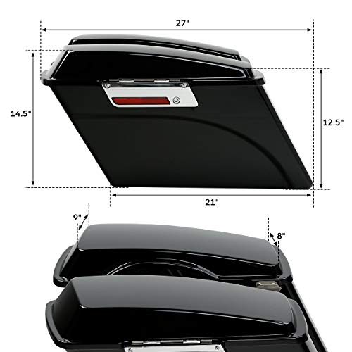 Motorcycle Saddlebags Hard Saddle Bags For Harley Touring 1993 (2 Count)