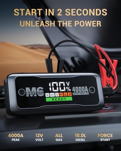 M6 4000A Jump Starter with Smart HD Display