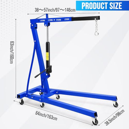 2 Ton Hydraulic Engine Hoist with Lever Stabilizer