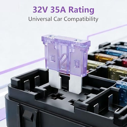 80Pcs) 35 Amp Standard Fuse, 35A Car Blade Fuses for Car/RV/Truck/SUV/Motorcycle/Boat (80 Count)