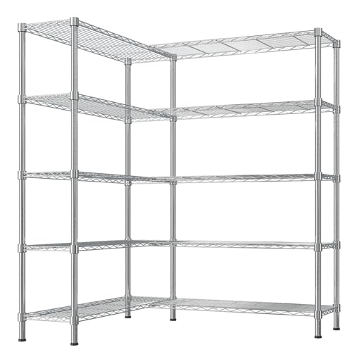 5 Tier Storage Shelves 1430LBS Heavy Duty Metal Shelving