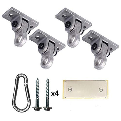 Heavy Duty White Metal Color Swing Hangers Screws Bolts Included Over 5000 lb Capacity Playground Porch Yoga Seat Trapeze Wooden Sets Indoor Outdoor (4 Count)