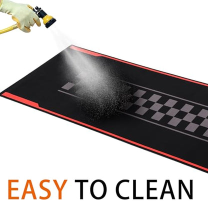 Motorcycle Mat Garage Floor Rug Washable Parking Mats for Garage Floors Non Slip Oil Absorbent Pad Rubber Backing Layer Protects Floor
