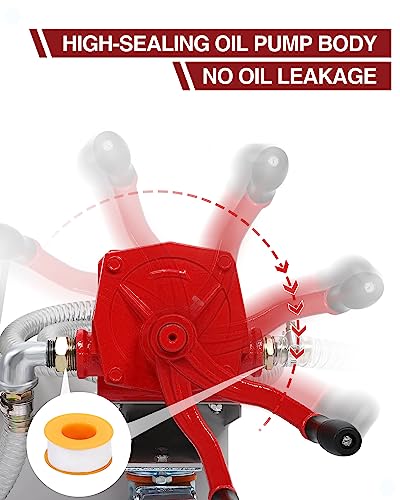 15 Gallon Oil Drain Pan with Hand Pump & 8 Ft Hose